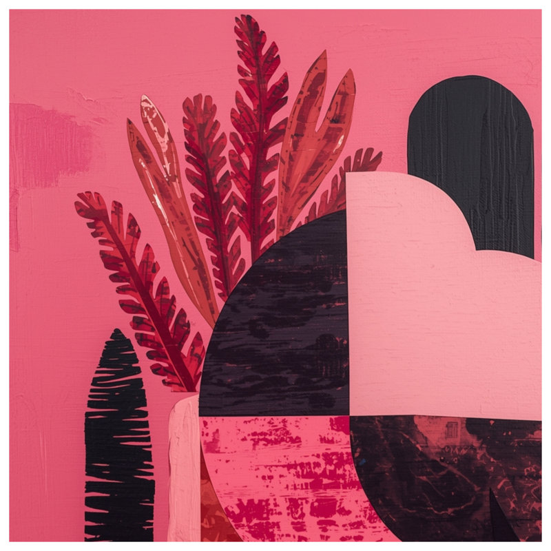 Pink Geometric Abstract Blankets, 50in W x 60in H