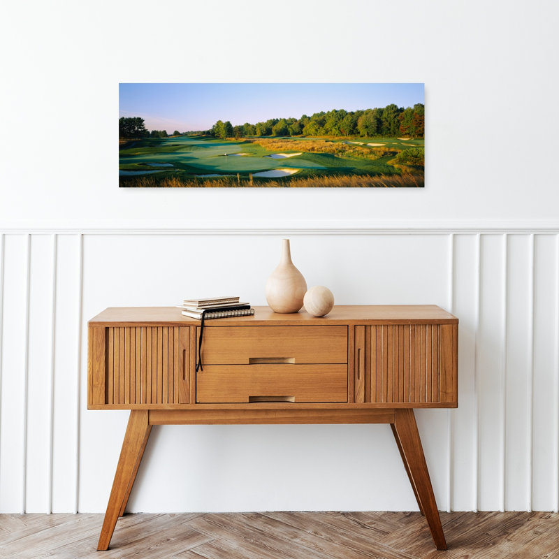 Trees On A Golf Course Four Streams Golf Club Beallsville Maryland USA by Chris John/PDI - Wrapped Canvas Panoramic Print
