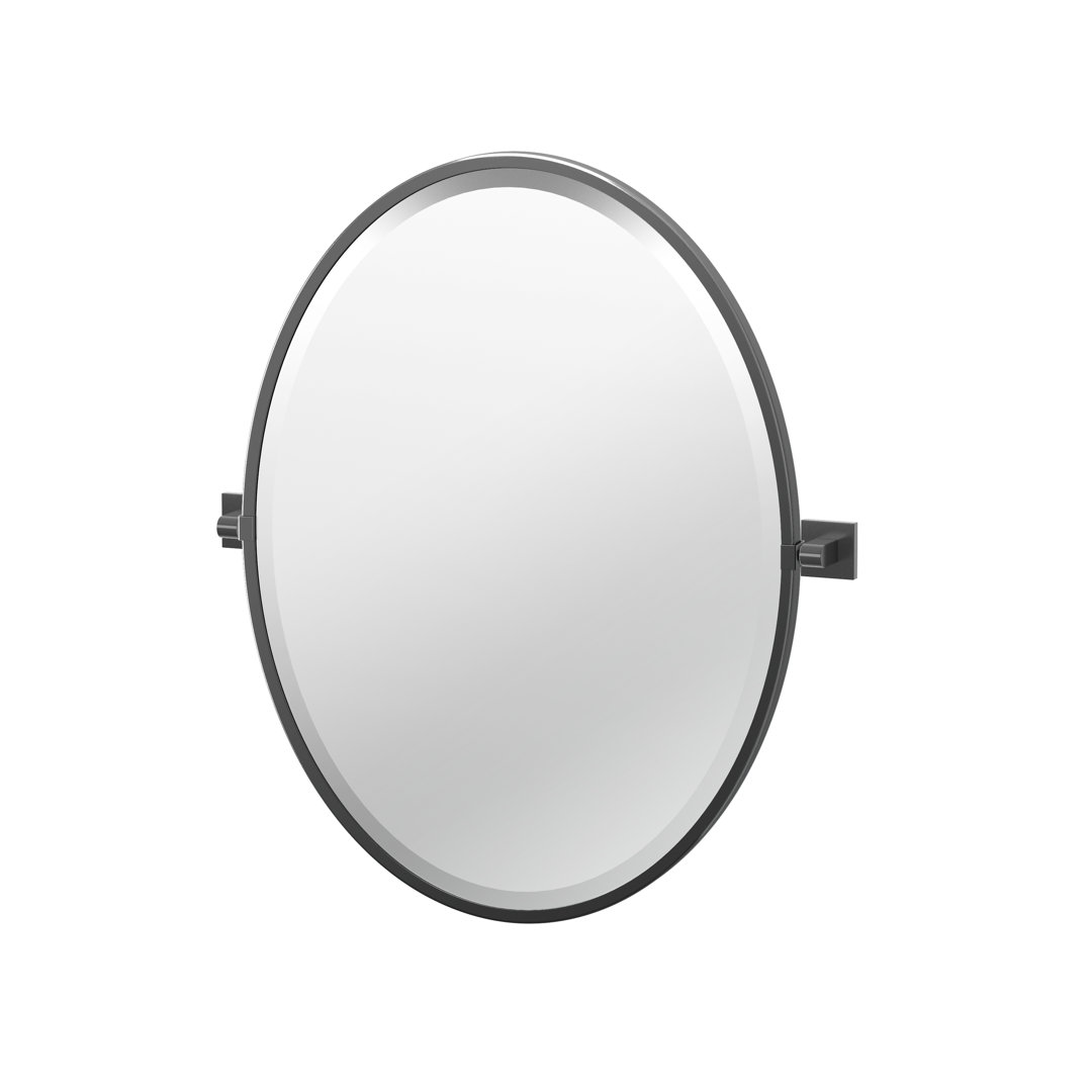 Elevate Framed Oval Mirror | Pivoting, Beveled Bathroom Vanity Mirror Gatco 