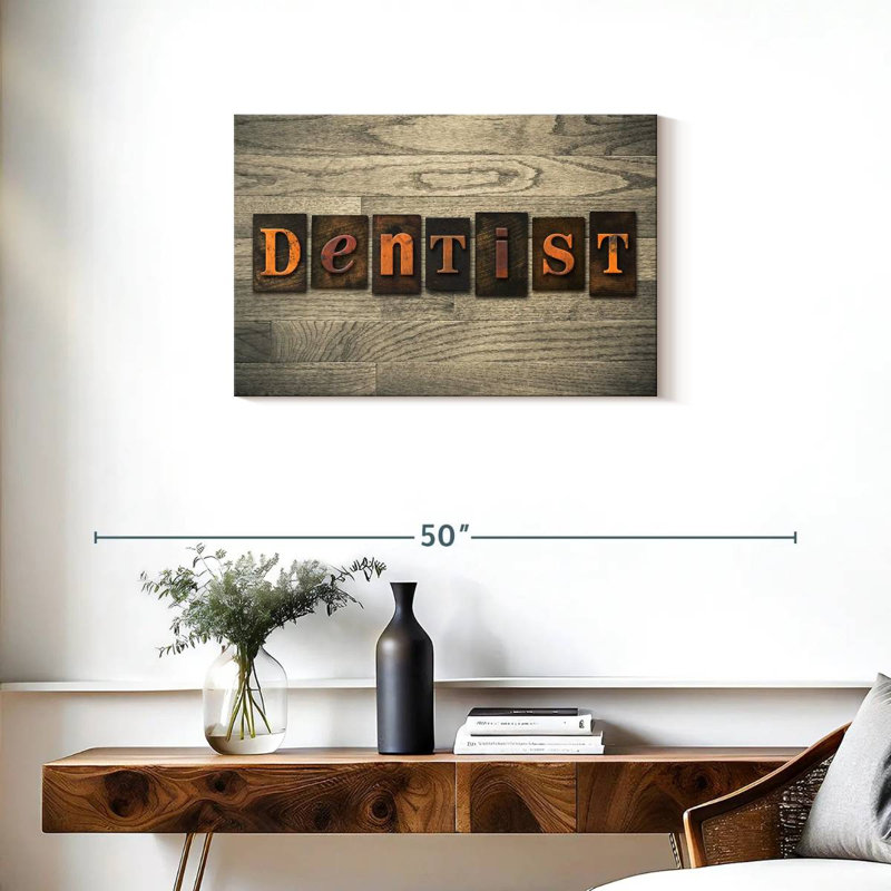 Alcaraz, dentiste, typographie, H 20 po x l 30 po