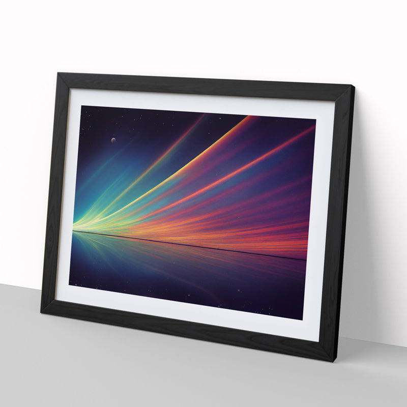Beneath The Universe - Single Picture Frame Print, Black Framed, 46cm H x 64cm W x 2cm D