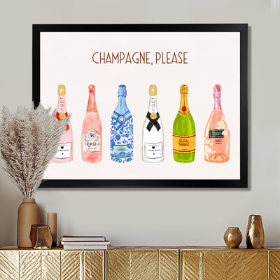 Champagne, veuillez Happy Hour - Champagne, art mural