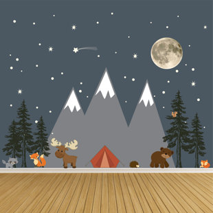 Adhésif décoratif camping sous les étoiles