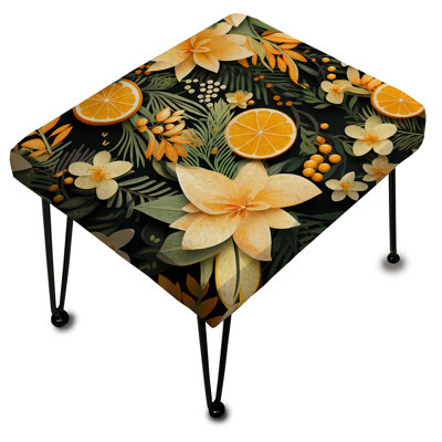 Mango Tango - motif tropical - repose-pieds rectangulaire tropical