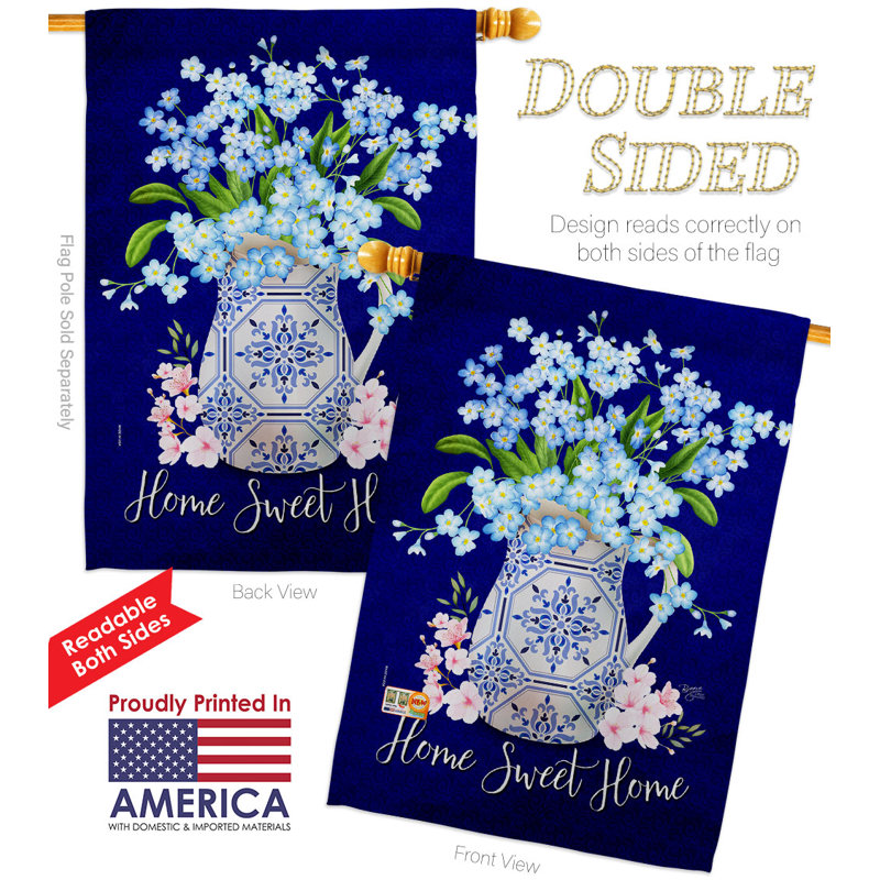 Drapeau de maison 40 x 28 po Little Fleurs