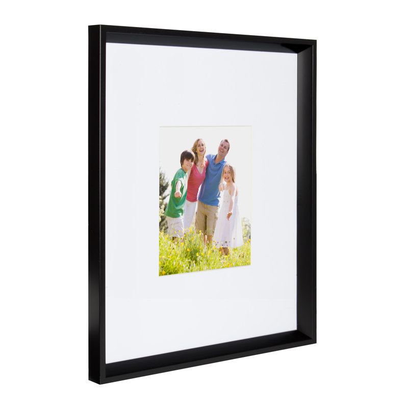 Baislee Matte Picture Frame - Set of 3 with Mat, Black