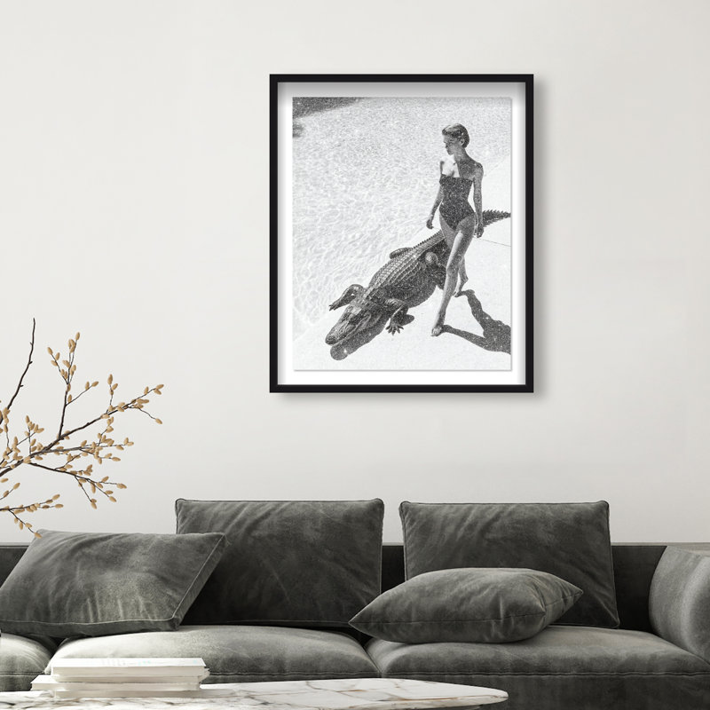 Reptilian Elegance II Print by Oliver Gal, 31.5"H x 25.5"W, Black Shadowbox