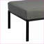 Repose-pieds gris anthracite & amp; Patio extérieur noir avec pieds en métal | Noir | Métal