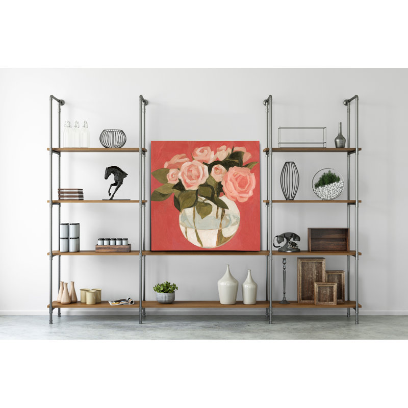 « brillante fleuris i », reproduction d’art sur toile, H 16 po x l 16 po x P 1,5 po, Toile tendue