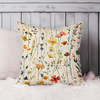 Botanical Wildflower Elegance VI Pillow Cover