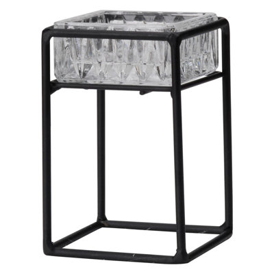 Petit porte-votive en verre/fer