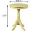 Charmante table d'appoint à piédestal jaune pour le décor du salon-169937814
