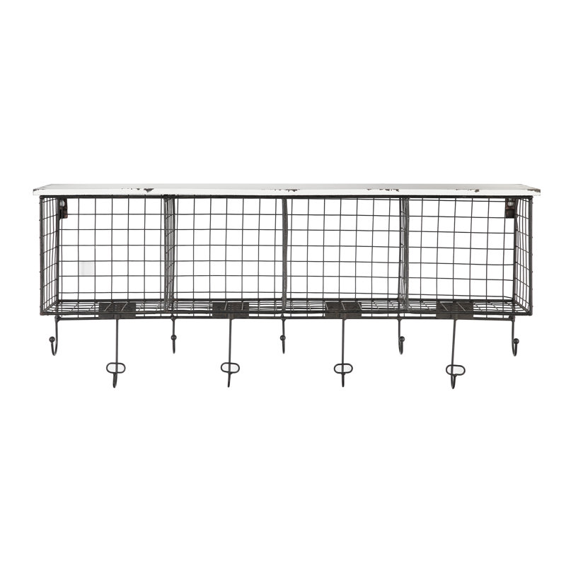 Outen Wall Wall Mounted Coat Rack, Dark Brown