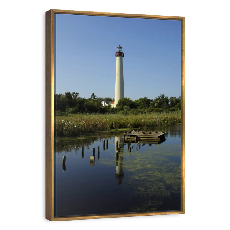 Phare de Cape May, New Jersey, 17" x 25", Floating Frame Gold