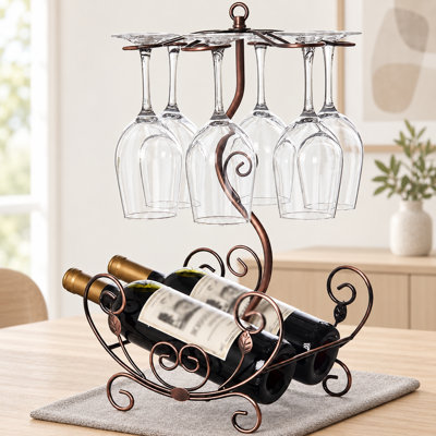 Porte-bouteilles et porte-verres à vin