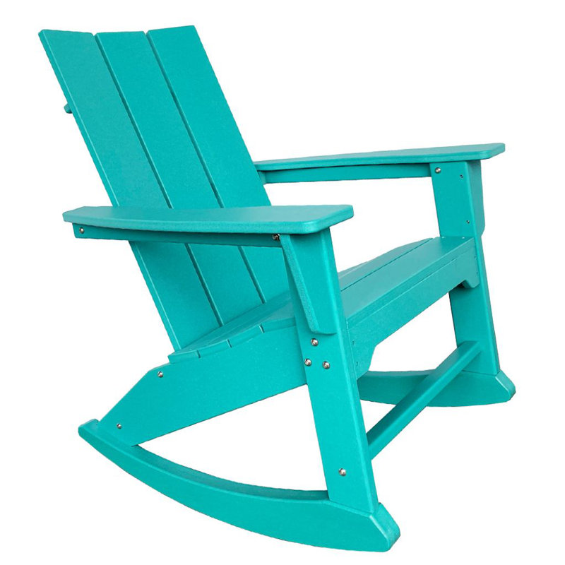 Chaise berçante 38 po en plastique robuste, Bleu