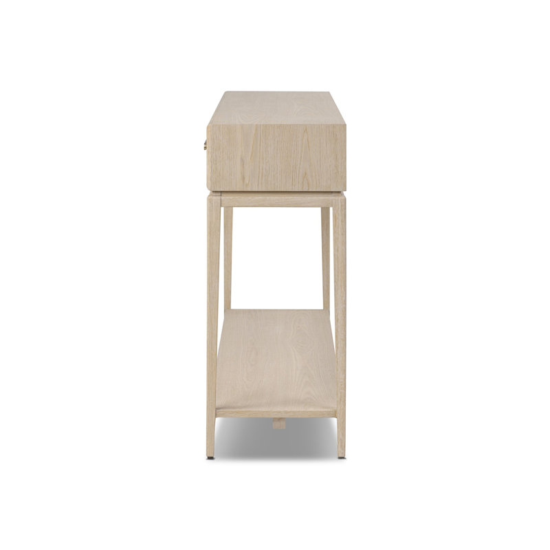 Rosenell Console Table-Natural Oak Veneer, Natural Oak Veneer