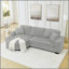 Canapé-lit modulaire rembourré en velours Corduroy-1791367594