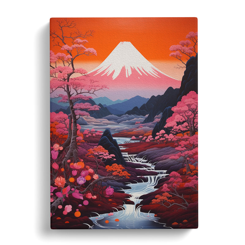 Japanese Mountains Neo-Plasticism No.2 - Wrapped Canvas, 76cm H x 50cm W x 3cm D