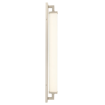 Applique murale à DEL intégrée de 86 cm (34 po) en nickel brossé pour la salle de bain - Économe en énergie et haute performance, 2380 lumens, 25 W, double fixation, style équilibré, 3 températures de couleur sélectionnables, intensité variable, facile à installer