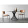 Vortex Round Table with Glass Top and Central Metal Base