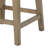 Durham Backless Counterstool With Upholstered White Seat, Natural