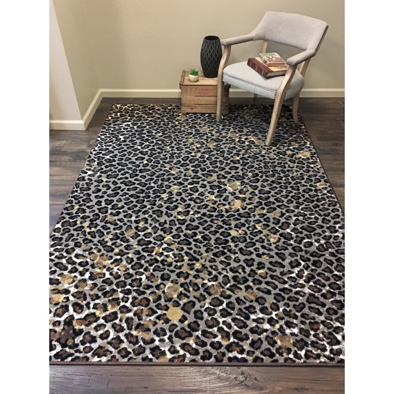 Abimelec Animal Print Indoor Rug, Runner 2'1" x 7'8"