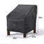 Ensemble de 2 housses de patio noires imperméables (l 30 po x P 27 po x H 36 po)