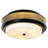 5 Light Black 22in Flush Mount Ceiling Light Fixture, Modern Round Ceiling Lamp with Frosted Glass Shade for Hallway, Bedroom, Kitchen, or Bathroom Lighting-116727380-115036596