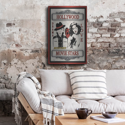  «Movie Stars Light Movie» par Jean Plout, art mural en métal, 24 po x 36 po