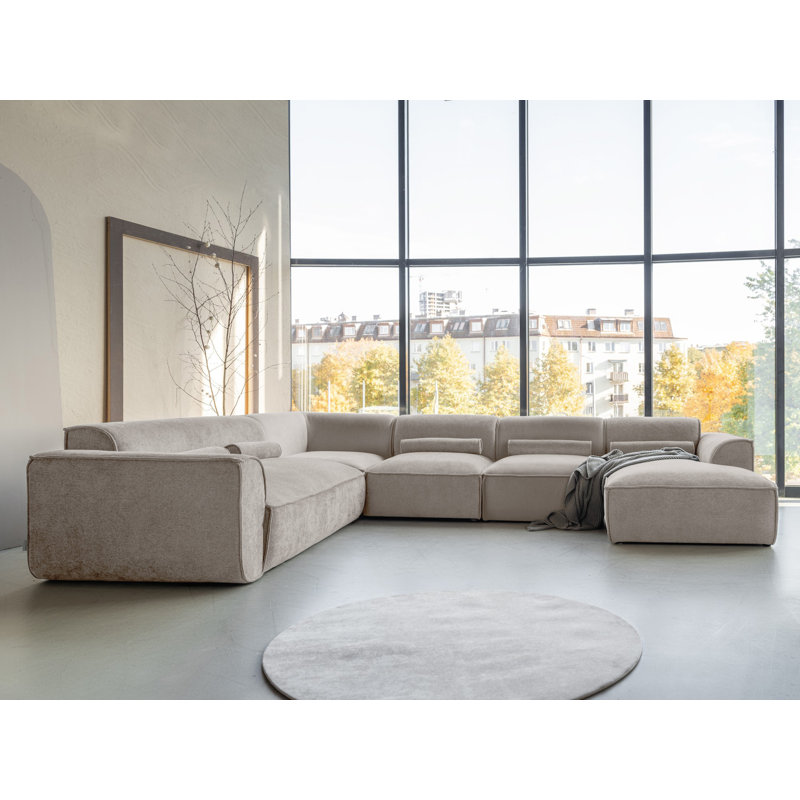 Flex Felix 8 Seater Corner Sofa , Left Hand Facing, Dark Beige