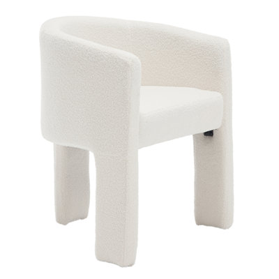 Rafaelof Fully Assembled Solid Wood Barrel Arm Dining Chair