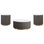 Sennewald White 3-Piece Round Marble Coffee And End Table Set(Only Including Coffee Table)
