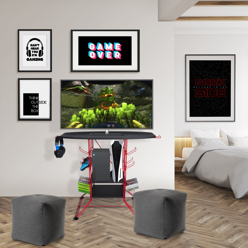 Meuble télé pour téléviseur de 65 po ou moins Bywell, Red