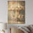 Beige Merry Go Round Carousel - Carousel On Wood Print-2115492567