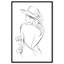 «Blossoming Floral Contour II», art mural minimaliste par Art Remedy, cadre noir, 16 x 24-1839528261-1839528282