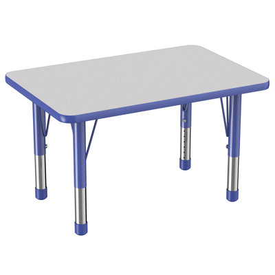 Rectangle T-Mold Adjustable Height Activity Table