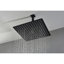 Tête de douche noire matte de 16 po pour la salle de bain - Simule les averses naturelles, la buse autonettoyante, répond aux exigences des raccords de tuyauterie standards américains et fonctionne avec tous les accoudoirs.