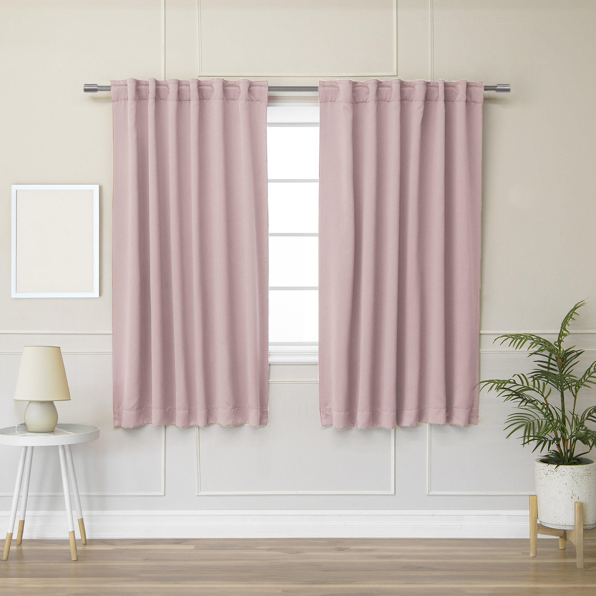 Ebern Designs Bantam Solid Blackout Thermal Rod Pocket Curtain Panels & Reviews | Wayfair