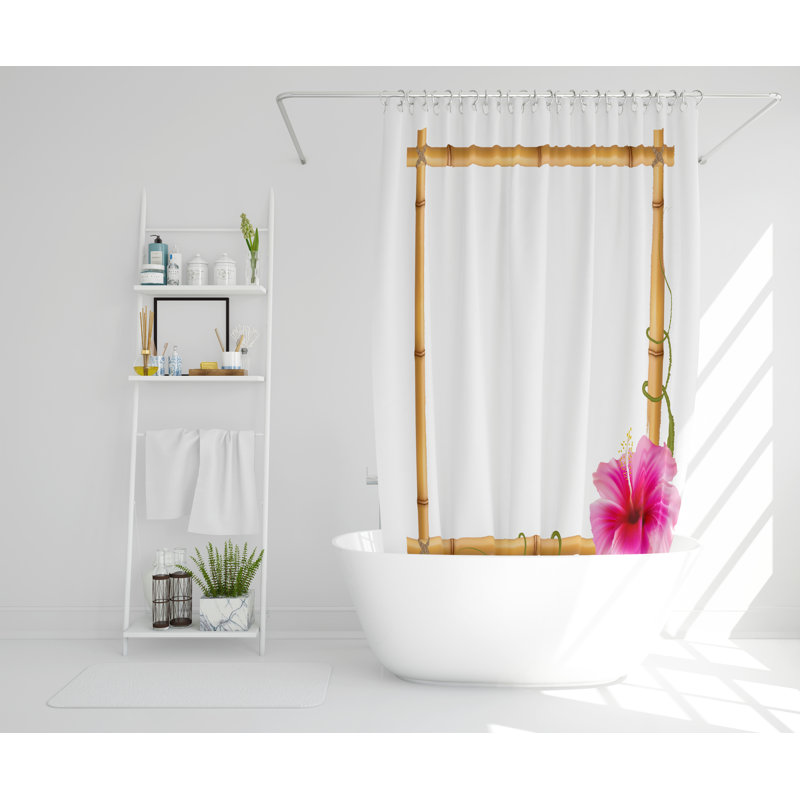 Eirwen 2 Piece Polyester Shower Curtain Set, 168cm H x 168cm W