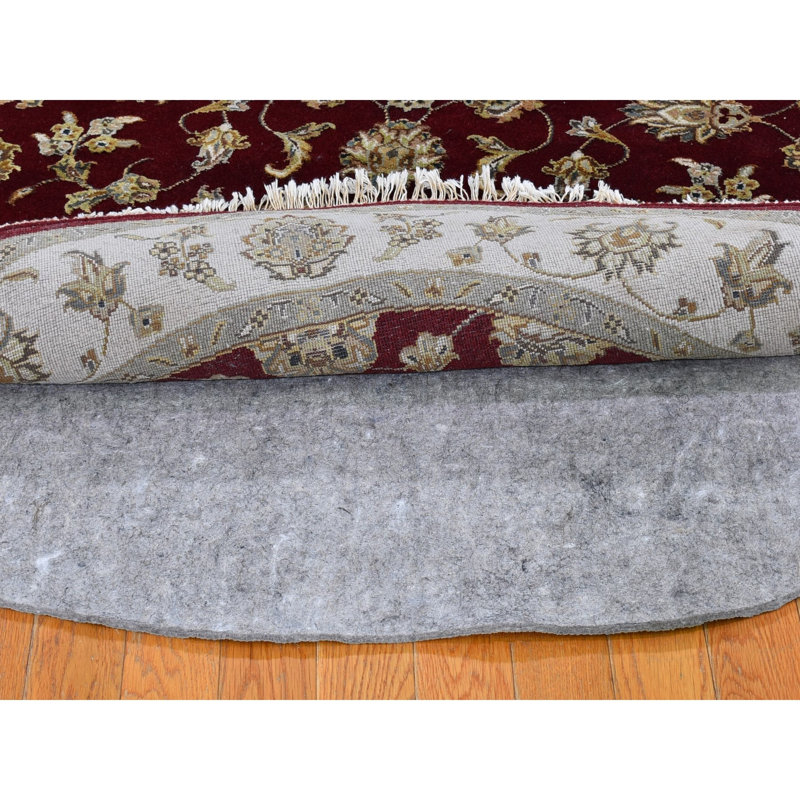 Tapis rouge noué à la main de conception unique de 5 pi Stijn