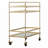 Florentin Elegantly Charmed Bar Cart with 2 Mirrored Shelves, Gold