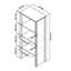 Izzie 121.4cm H x 51cm W Boat Bookcase-35371989