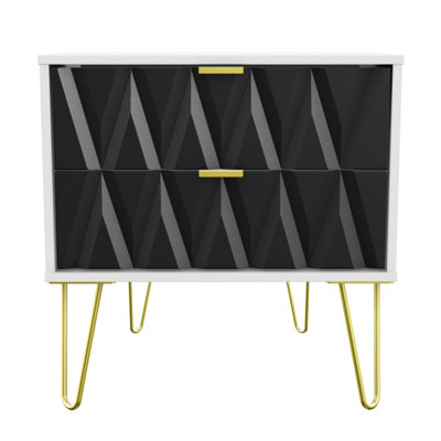 Fully Assembled Susannah 2 Drawer Bedside Table
