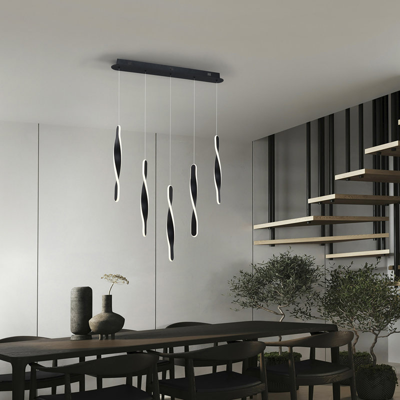 Dayatra 5 - Light LED Novelty Pendant, Matt Black