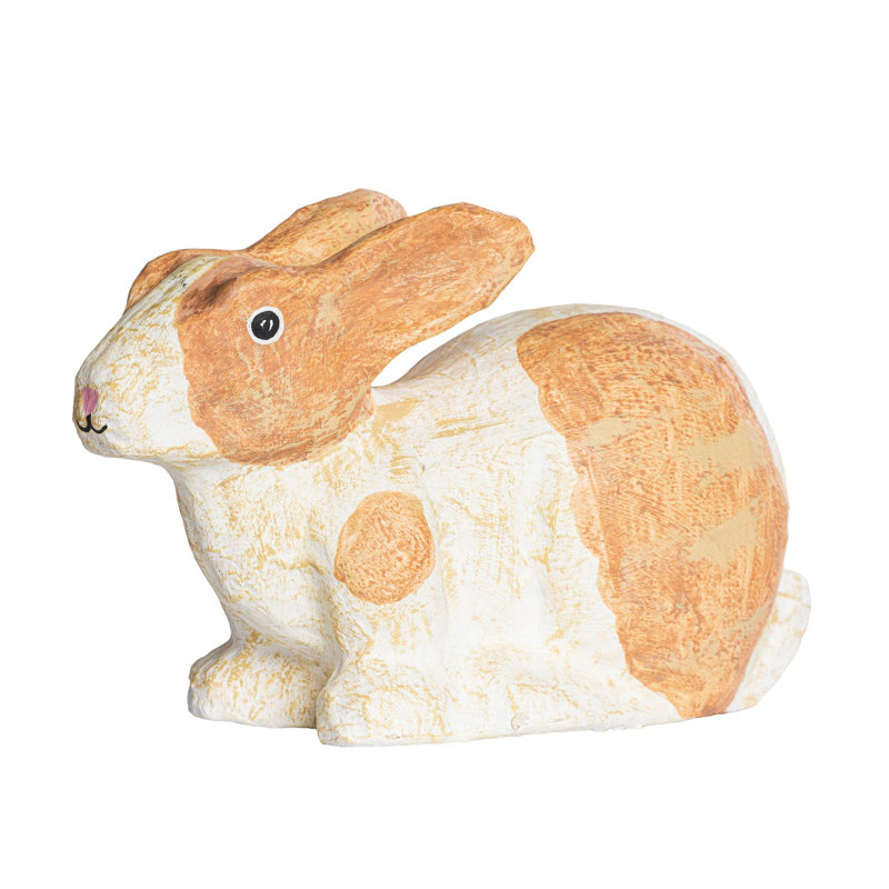  Papier mâché portant des décorations de lapin de Pâques, Pâques