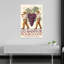 Burgundy Grape Harvest Traditional Vintage Abstract Fruit Landscape Wall Art Print 1 Piece Wrapped Canvas Wall Art-1468692757