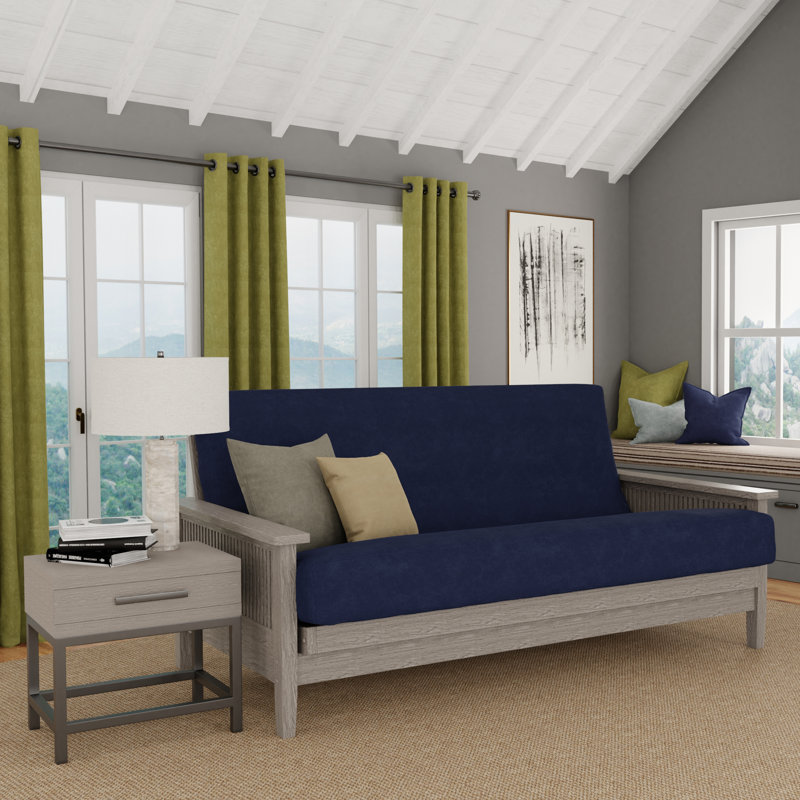 Housse pour futon à coussins carrés Leupp, Simple, Campanule