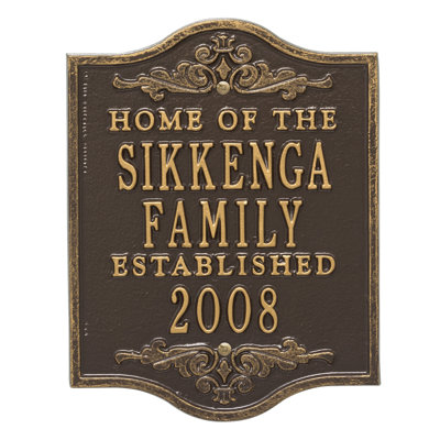 Buena 5-Line Wall Address Plaque