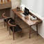 Bureau rectangulaire en bois massif noyer-984886056